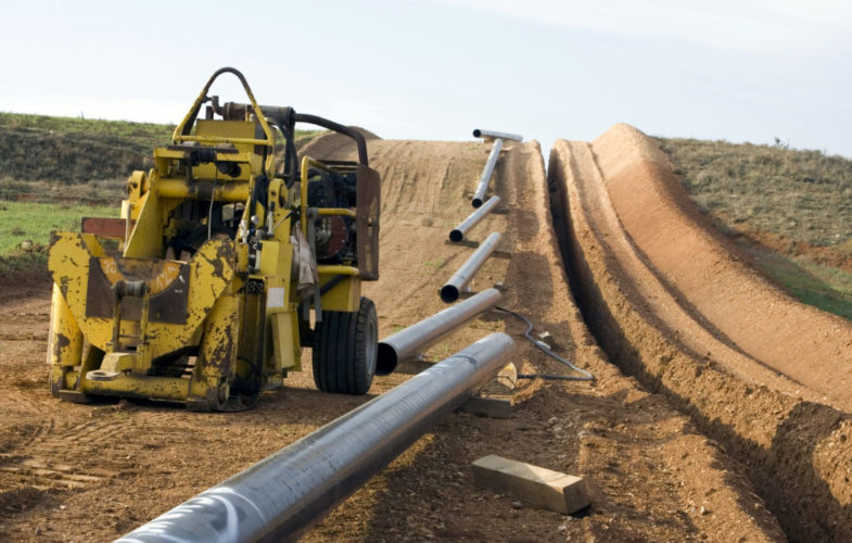 PIPELINE WORK -- As contractors continue working on pipelines to move Marcellus and Utica shale natural gas across America, public interest groups in West Virginia and Virginia continue protesting some of the projects.  -- Contributed 